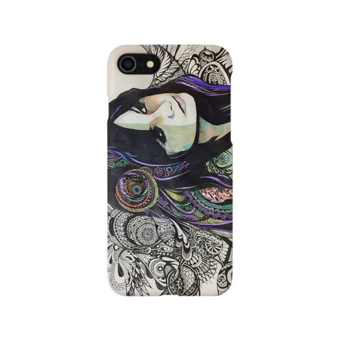 物憂げな女性 iPhone Smartphone Case