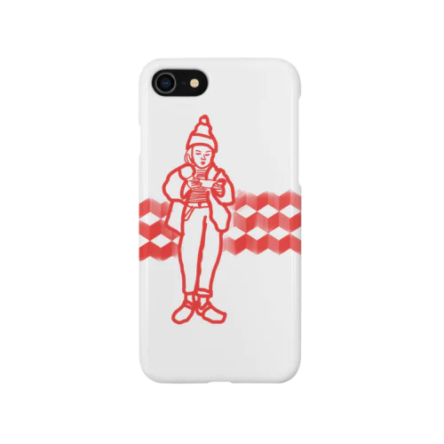 本を読む少年 iPhone Smartphone Case