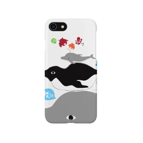 アデリーペンギンとタコプルポと電池式イルカのサーカス Smartphone Case