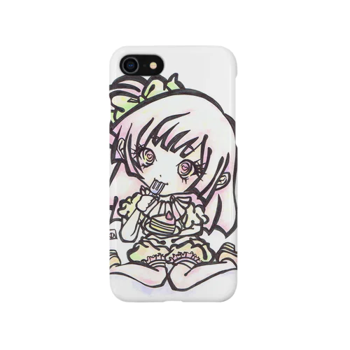 ケーキをハムハム♡ iPhone Smartphone Case
