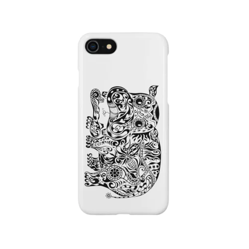 【コミカルなカバ】 iPhone Smartphone Case