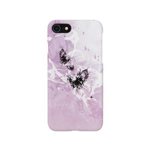 書家 甘雨デザイン　墨象[黒揚羽] iPhone Smartphone Case