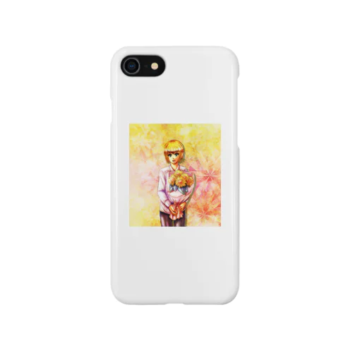 花束と少年 iPhone Smartphone Case