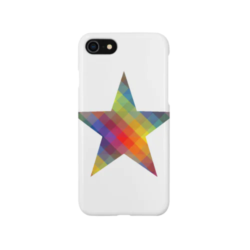 虹×スター×虹（ホワイト） iPhone Smartphone Case