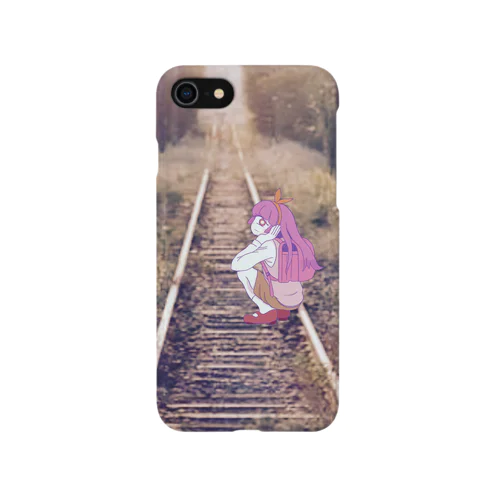 ランドセル単眼娘(線路ver.) iPhone Smartphone Case