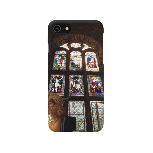 ステンドグラスと牛 iPhone Smartphone Case