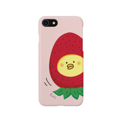イチゴひよこのiPhoneケース（ピンク色） スマホケース