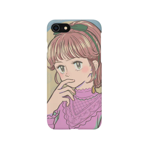 悩む女の子 Smartphone Case