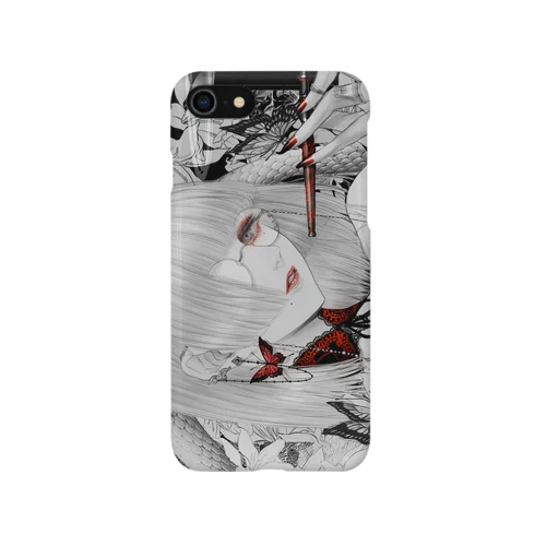 白蛇と白百合 iPhone Smartphone Case