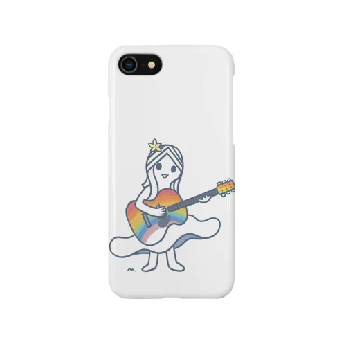 rainbow guitar girl  スマホケース