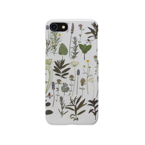 ハーブの押し花 iPhone Smartphone Case