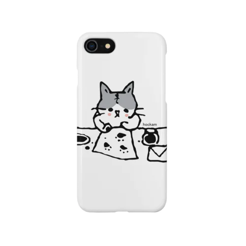 おてがみかくねこ iPhone Smartphone Case