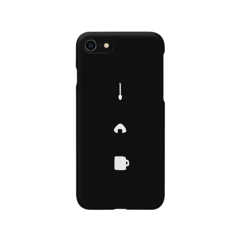白と黒と食 iPhone Smartphone Case