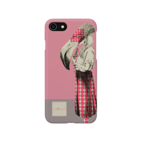 化けの皮ーフラミンゴー iPhone Smartphone Case