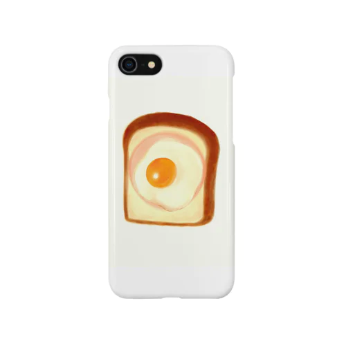 食パンにハム、目玉焼き Smartphone Case