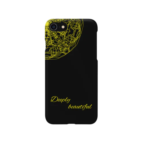 iPhoneケース　黒×黄色 Smartphone Case