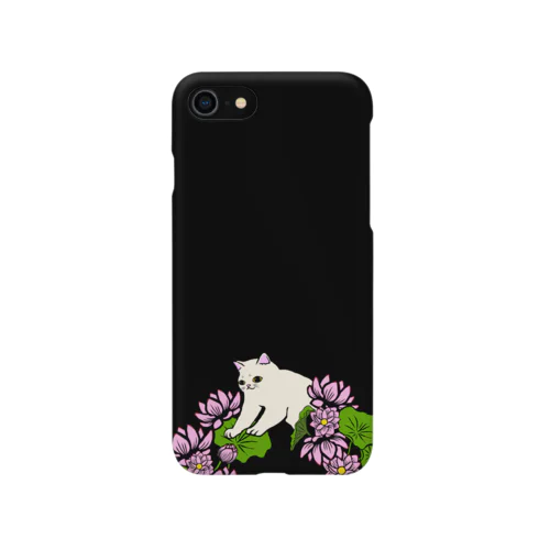 猫と蓮　スマホケース Smartphone Case