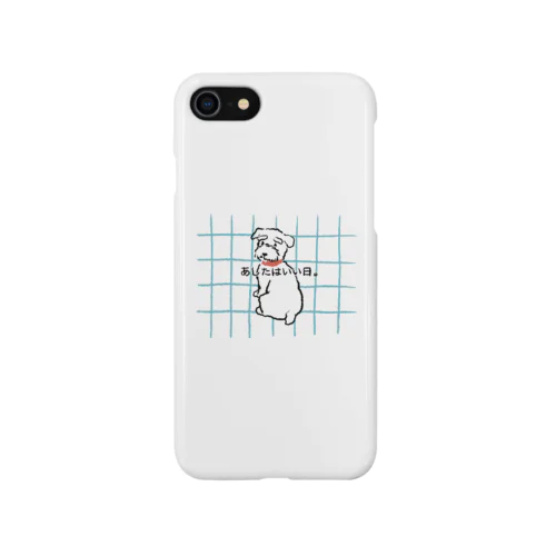 爽やかチェックとワンちゃん Smartphone Case