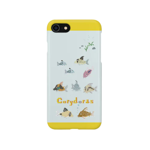 ドット絵コリドラス縞柄 iPhone Smartphone Case