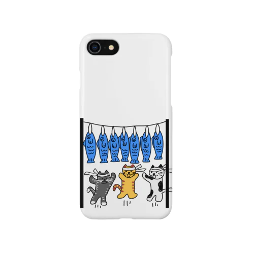 ねこ猫運動会（魚食い競走） Smartphone Case