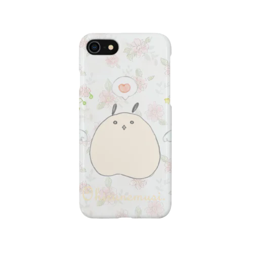 おひるねむし。「ハート」(小花柄) iPhone Smartphone Case