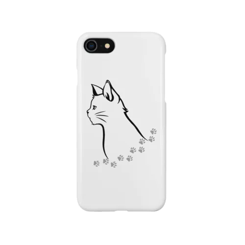 猫と足跡 Smartphone Case