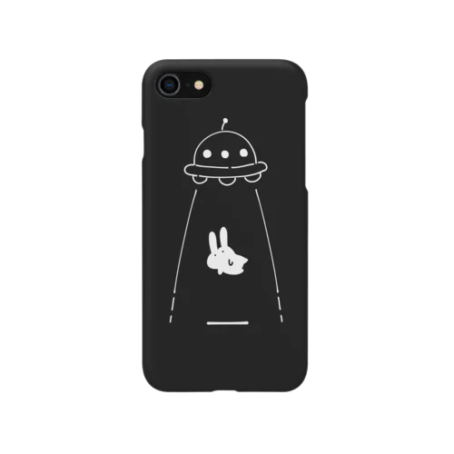 UFOにつれてかれるうさぎ/黒 Smartphone Case