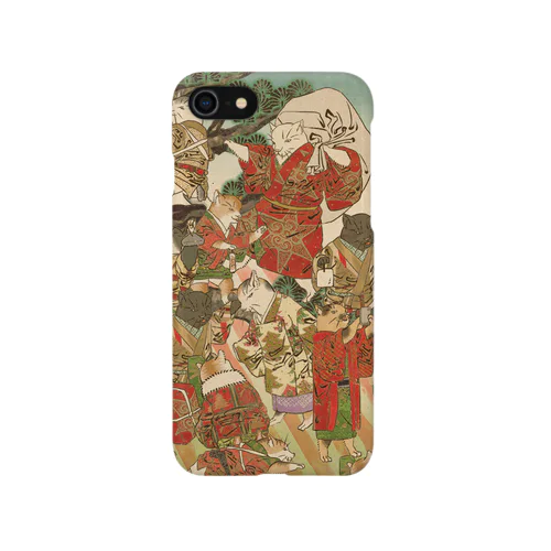 猫浮世絵シリーズ　クリスマス　めいきんぐおぶおでんツリーWith サンタ iPhone Smartphone Case