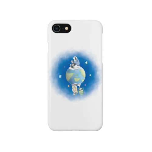 シロクマとペンギン（水彩） Smartphone Case