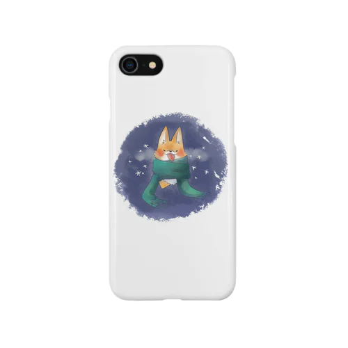 マフラー巻きのコーギー iPhone Smartphone Case