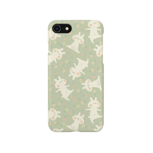 おはな柄(みずいろ) iPhone Smartphone Case