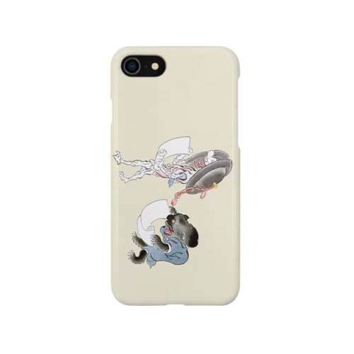 百鬼夜行絵巻 銅拍子の付喪神と黒い妖怪【絵巻物・妖怪・かわいい】 iPhone Smartphone Case