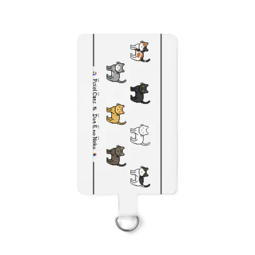 ドット絵の猫（立ち姿） Smartphone Strap