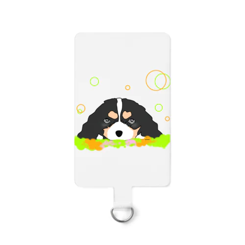 キャバリアトライカラー癒し犬 Smartphone Strap