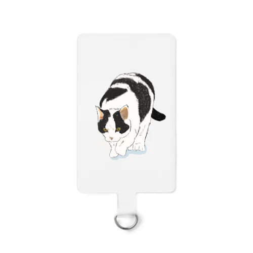 狙うネコ Smartphone Strap