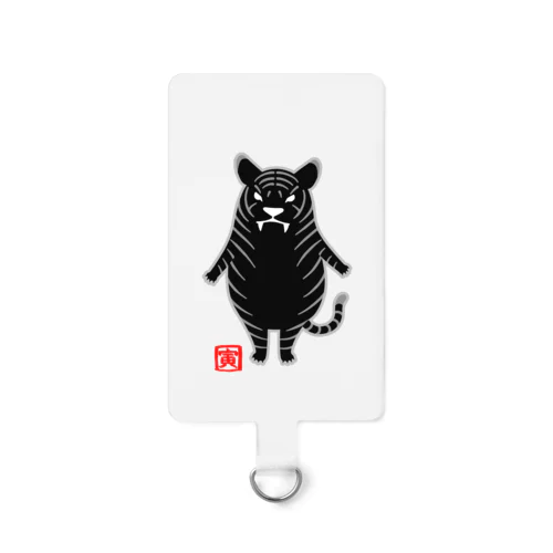 十二支　「寅（トラ）」黒 Smartphone Strap