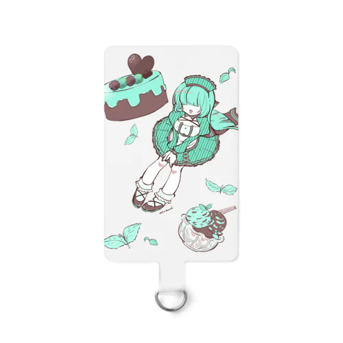 メカクレチョコミントさんと甘いもの Smartphone Strap