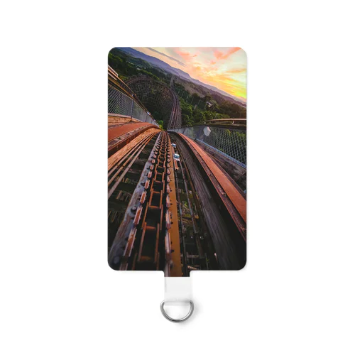 朝焼けに染まる木造ジェットコースター Smartphone Strap
