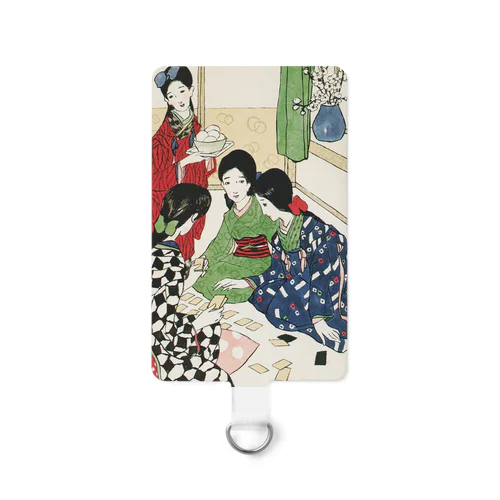 竹久夢二 「かるた会」　美人画 Smartphone Strap