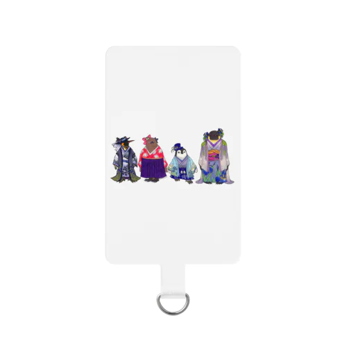いずれ菖蒲か杜若₋Aptenodytes Kimono Penguins- Smartphone Strap
