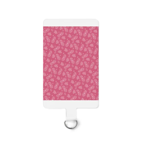 微生物パターン赤_アイテムいろいろ Smartphone Strap