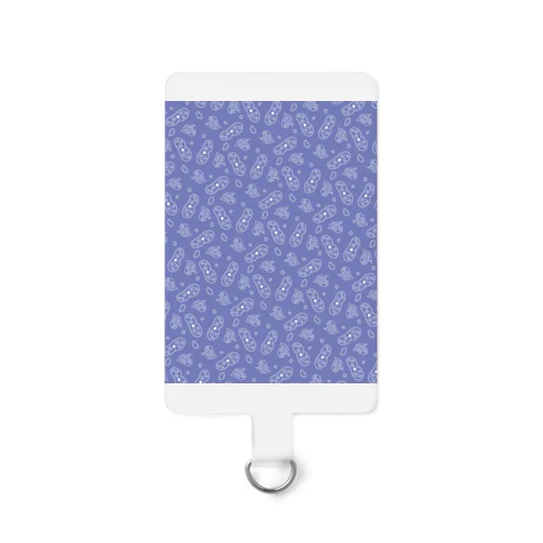 微生物パターン青_アイテムいろいろ Smartphone Strap