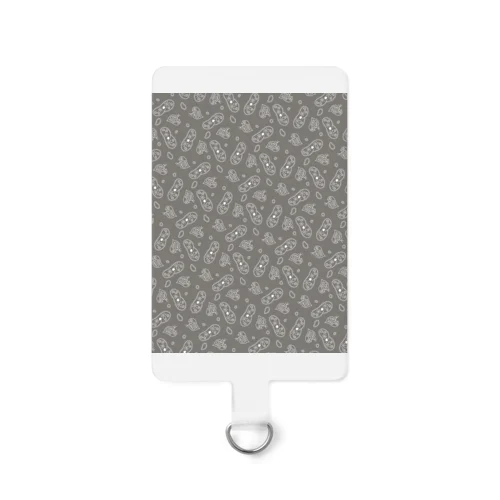 微生物パターン灰_アイテムいろいろ Smartphone Strap