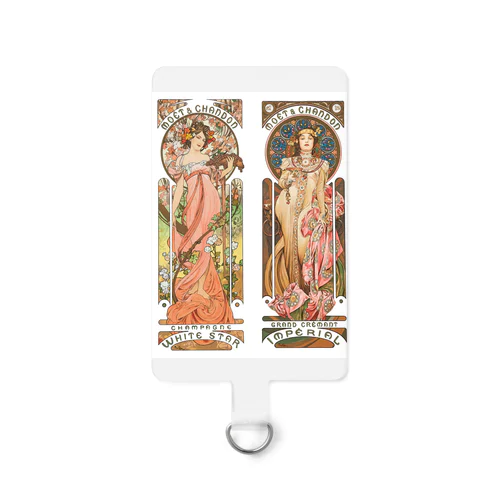 モエ・エ・シャンドン by Alfons Mucha Smartphone Strap