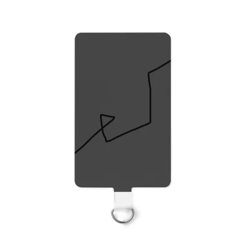 CharcoalGray BlackLineArt Smartphone Strap