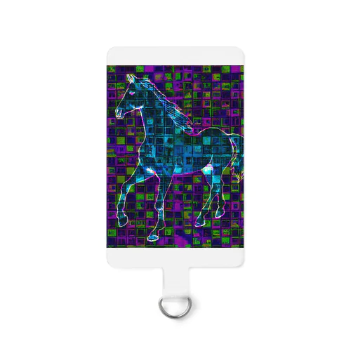 デジタルでアートな馬 Ⅱ Smartphone Strap