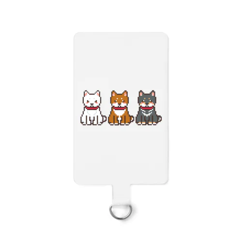 ドット絵三柴犬さん Smartphone Strap