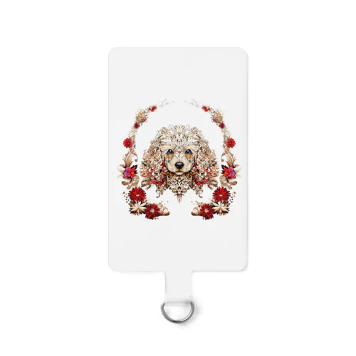 プードルの花 Smartphone Strap