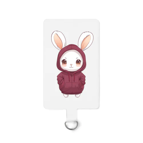 赤パーカーを着ているうさぎちゃん Smartphone Strap