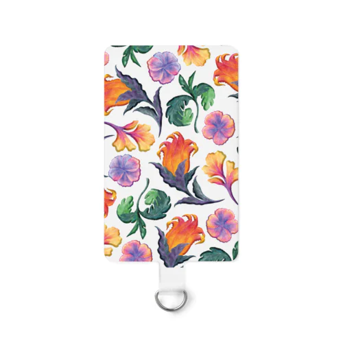 Tropical style flowers Smartphone Strap